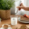 Multi-functional white electric milk foam mixer, egg beater head, household milk foam whipping tool details Picture